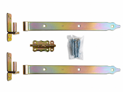 Kit bisagra y cerradura puerta valla inglesa